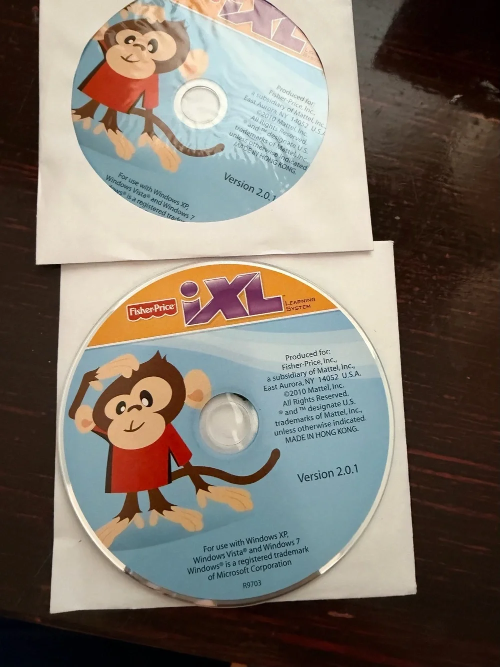 Five Fisher Price iXL learning system games (DVDs) ages 3-7